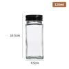 Conjunto de Potes Redondos de Vidro Amazon para Temperos Frasco de Especiarias 120ml Conjunto de 12 Peças Tampa de Bambu Pote de Temperos para Cominho Lote