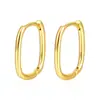 Brincos de Metal Lisos Clássicos para o Dia a Dia para Mulheres Coreanos Simples Estilosos Versáteis Elegantes Brincos de Moda Brincos