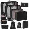 Conjunto de Sacos de Armazenamento para Viagem Transfronteiriça Roupas Roupa Íntima Calças Saco de Embalagem Separado Saco de Armazenamento Roupas Sapatos Bagagem Bolsa de Viagem