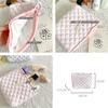 Bolsa de almacenamiento pequeña con diseño floral de estilo coreano para mujer, bolsa de cosméticos a cuadros fresca, bolsa de almacenamiento para cosméticos, bolsa de lavado