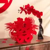 Adornos para decoración de habitaciones de boda, arreglo para sala de estar y dormitorio de compromiso, carácter tridimensional de dragón y fénix "doble felicidad" para exhibición en mesa, artículos para bodas