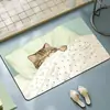 Alfombrilla de baño linda de gato de tierra de diatomeas, alfombrilla absorbente de secado rápido para pies de inodoro, alfombrilla antideslizante de dibujos animados para entrada de baño