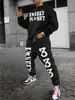 Traje de Sudadera con Cuello Redondo y Pantalón para Hombre Temu Transfronterizo Estampado 3D Moda Hip-Hop al Aire Libre Ropa Deportiva