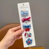 Grampo de Cabelo Laço Vermelho Fofo de Ano Novo para Crianças Meninas Flor Desenho Animado Presilha Lateral Bebê Presilha Bico de Pato de Ano Novo Acessório de Cabeça
