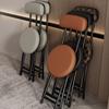 Silla plegable con respaldo, taburete para el hogar, mesa de comedor pequeña, silla de comedor apilable, portátil, taburete plegable de pie alto, pequeño y sencillo