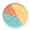 Reloj de Pared de Lujo Ligero con Marco de Madera Curvado Estilo Ins Comercio Exterior Reloj con Veta de Madera Reloj de Cuarzo Silencioso para Sala de Estar del Hogar Reloj Simple