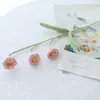 Tulipán Rosa Degradado Flores Artificiales Tejidas con Hilo Ramo Girasol Día de la Madre Día de San Valentín Flores Artificiales Crochetadas