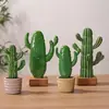 Estilo Escandinavo Creativo Cactus de Resina Maceta Adornos Sala de Estar Dormitorio Plantas Planta Verde Falsa Decoración Muebles