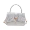 Nova Bolsa Bordada com Borboletas Estilo Chinês para Mulheres, Patchwork de PU, Novo Modelo 2026, Bolsa Quadrada Pequena Transversal de Ombro da Moda para o Dia a Dia
