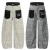 Pantalones Casuales de Pierna Ancha Patchwork Estilo Europeo y Americano Nuevos de Alta Calidad 2026, Pantalones Casuales Trendy Scimitar para Jóvenes, Suministro al por Mayor 34
