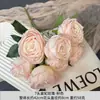 Decoração de Casamento Ornaments Princess Rose de 7 Cabeças Decoração de Interiores Flores Artificiais Multi-Cabeças Adereços para Fotografia Flores Artificiais