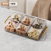 Plato de frutas para el hogar, mesa de centro con compartimento para sala de estar con bandeja, caja de dulces, plato para aperitivos KTV de hotel con tapa de diamante