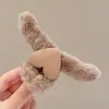 Pinza de Garra de Peluche de Dibujos Animados Dulce para Mujer Pinza para el Cabello de la Parte Posterior de la Cabeza Estilo Coreano Exquisita Pinza de Tiburón Pinza para Moño Pinza de Pelo