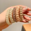 Goma para el pelo de cable de teléfono sin costuras para mujer, Cuerda para coleta alta, Goma elástica para el pelo, Alta elasticidad, Goma para el pelo duradera, Accesorio versátil para el pelo