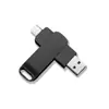 Memoria USB Giratoria de Metal para Uso en Coche, USB 3.0 de Gran Capacidad de 64 GB, Memoria Flash de Doble Uso para Computadora y Teléfono Móvil Tipo-C