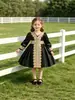 Vestidos Formales Europeos y Americanos de Comercio Exterior para Niñas, Vestidos de Princesa, Vestidos de Noche de Manga Larga, Vestidos Estampados de Florista para Actuaciones