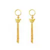 Tienda de Oro Mismo Estilo Aretes Largos con Borla Hueca de Mariposa para Mujer, Color Duradero, Aretes de Moda de Lujo Ligero, Venta al por Mayor de Joyería