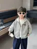 Q232 Chaqueta para Niños Primavera y Otoño Estilo Nuevo Sudadera con Capucha para Niños Cárdigan Atractivo de Moda Ropa de Otoño para Bebé Top Casual