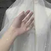 Cielo Estrellado Negro Brillo Hada Tul Diseñador Velo Ropa DIY Transparente Vestido de Novia Estampado en Caliente Decoración Fondo Otro