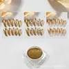 Pó Mágico Espelhado para Nail Art Pó Dourado Titânio de Alto Brilho Ondulação Dourada Luxuosa Pó Espelhado Ultra Brilhante Caixa de Acessórios para Nail Art Conjunto Embalado