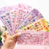 Pegatinas de Relieve Estéreo 3D Transfronterizas de Papel Lindas de Dibujos Animados Pegatinas Decorativas para Diario Infantil Pegatinas Creativas para Teléfono Móvil Venta al por Mayor