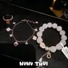 Joyería Pulsera de Calabaza de Cristal Rosa Natural de Madagascar Nuevo Estilo Chino Pulsera de Cuentas de Cristal de Amor Manta