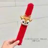 Anel de Pressão de Natal Pulseira Infantil de Natal Pingente Anel de Pressão de Pelúcia Acessórios do Papai Noel