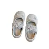 Zapatos de Princesa con Lazo para Niñas 2026 Otoño Nuevos Zapatos Pequeños de Cuero Suave para Niños Zapatos de Encaje con Cristal para Actuación