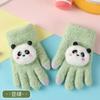 Guantes para Niños Gruesos con Forro Polar Dedos Cálidos Lindo Panda de Dibujos Animados Invierno Exterior a Prueba de Frío 3-6 Años Jardín de Niños