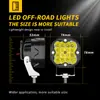 Dxz [Impuesto No Incluido] Foco LED Luz de Trabajo Cuadrada Pequeña de 3 Pulgadas 16 LEDs 48W Foco Luz de Conducción