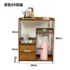 Gabinete de Té Móvil Gabinete Lateral de Cocina Estante para Té Estante Cubo Estante de Almacenamiento de Madera Maciza de Bambú Mesa Lateral de Mesa de Té