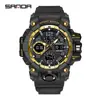 Reloj Electrónico de Moda Transfronterizo Sanda para Hombre Resistente al Agua Luminoso Despertador Multifuncional Reloj Deportivo para Hombre en stock Suministro Directo