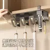 Gancho para copo de enxaguante bucal armário com espelho sob porta-escova de dentes rack de armazenamento de copos de lavagem de dentes montado na parede gancho para copo de lavagem de banheiro
