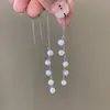 Pendientes Japoneses y Coreanos de Perlas Suaves con Borlas para Mujer, Pendientes Populares Nuevos, Lujo Accesible, Gama Alta, Elegantes, Pendientes Largos, Pendientes