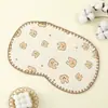 Almohada con Forma de Nube para Bebé con Bordes de Algodón, Almohadilla de Gasa 100% Algodón Clase A para Recién Nacidos, Absorbente de Sudor, Transpirable, Plana para Prevenir la Regurgitación