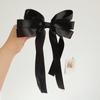 Pinza para el pelo dulce nueva japonesa y coreana, clip de resorte con lazo de satén de cinta francesa, pinza para el pelo de cinta elegante y femenina E222