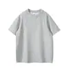 Senso de Design Algodão Espacial Camada de Ar Costura Ombro Manga Curta Camiseta Masculina Verão Estilo Americano Estilo Caixa Duplex Bonita Meia Manga Camiseta