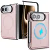 Adequado para iPhone Duo: Capa flip, dobrável, carregamento sem fio, compatível com MagSafe, suporte para carro, capa protetora magnética