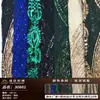 Tecido Bordado com Renda Elástica em Estoque, Padrão de Coração 3mm, Pequeno Design Floral, Vestido da Moda, Bordado da Moda com Lantejoulas