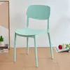 Silla de comedor minimalista con respaldo, adecuada para sentarse a largo plazo en restaurantes, uso doméstico, estilo nórdico, mesa de comedor de plástico moderna engrosada, diseño simple