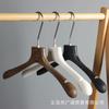 Cabides de Resina para Lojas de Roupas, Cor Café com Textura de Madeira de Alta Qualidade, Tendência para Roupas Femininas, Cabides de Plástico de Marca de Luxo, Marca de Pele