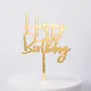 Decoração de Bolo de Aniversário Estilo Princesa Plugável Inserção de Cartão Acessórios de Cartão de Aniversário Decoração Layout de Festa