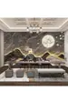 Restaurante chino Decoración de balcón Papel tapiz Relieve tridimensional Papel tapiz de roca Sala de té Ciervo Rocalla Placa de roca Tela de pared de fondo