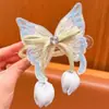 Novo Estilo Cabelo Infantil Super Fada Tulipa Borboleta Grampo de Cabelo Presilha de Rabo de Cavalo na Nuca Menina Princesa Acessórios de Cabelo Moderno
