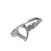 Ajuste de Anillo Venta al por Mayor Plata S925 Sin Incrustaciones Anillo de Piedra Preciosa Soporte Vacío Estilo Gota de Agua 4*6-5*7-6*8 Multi-Estilo Boca Viva