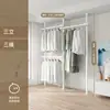 Perchero de ropa de suelo a techo transfronterizo, engrosado y reforzado de 38 mm, instalación sin perforaciones, diseño de poste de soporte, perchero de gran capacidad para ropa y sombreros