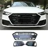 Los modelos de Audi de 19-25 son adecuados para la parrilla frontal modificada del Audi A7/A7L, actualización a la parrilla frontal A7 Black Warrior