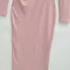 Ins moda feminina atacado estilo europeu e americano puro desejo decote sexy em formato de coração design franzido vestido justo de manga longa