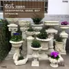 Maceta de Columna Romana Estilo Europeo, Decoración Exterior Romana Retro Europea, Exhibición de Balcón, Sala de Estar Patio Recto Metabo