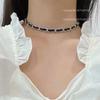 Collar Retro Francés Tejido a Mano Moda Femenina Moda Cadena Decorativa de Acero de Titanio 18K Cinturón de Falda Moderno